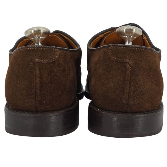 Vintage Allen Edmonds Mens 8A Brown Suede Leather Dress Shoes Captoe Oxfords USA - Picture 9 of 11